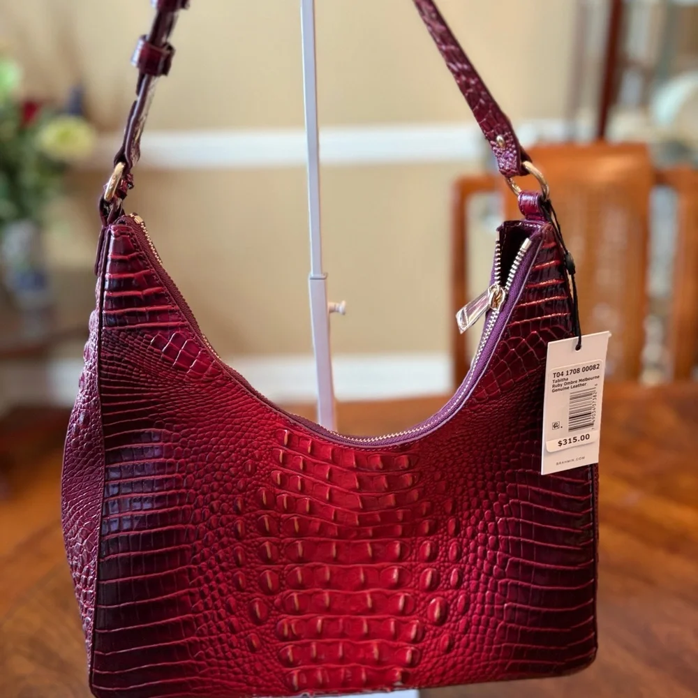 NWT Brahmin Tabitha Ruby Ombré Melbourne Shoulder Bag